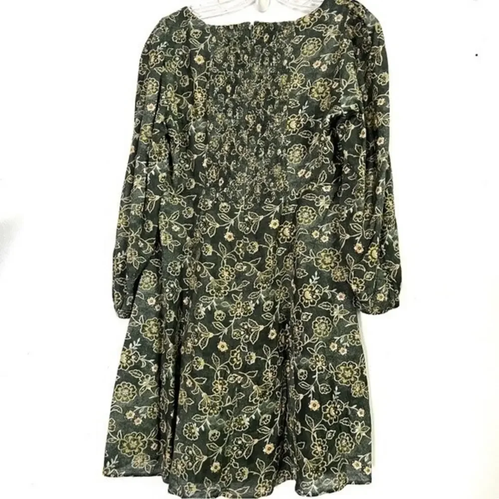 J. Crew Vintage Vines Green Sweetheart Floral Mini Dress‎ - 8
